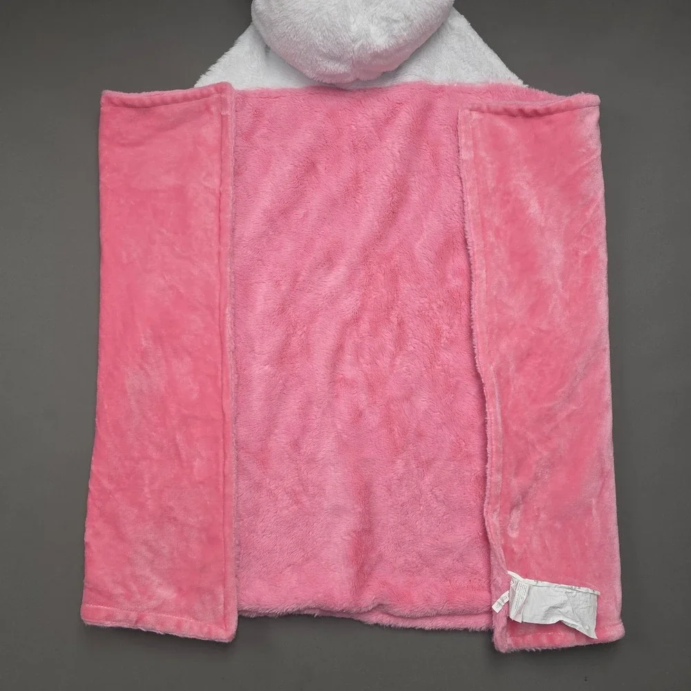 Hello Kitty Pink Faux Fur Hooded Throw Blanket Sanrio Franco Manufacturing Co